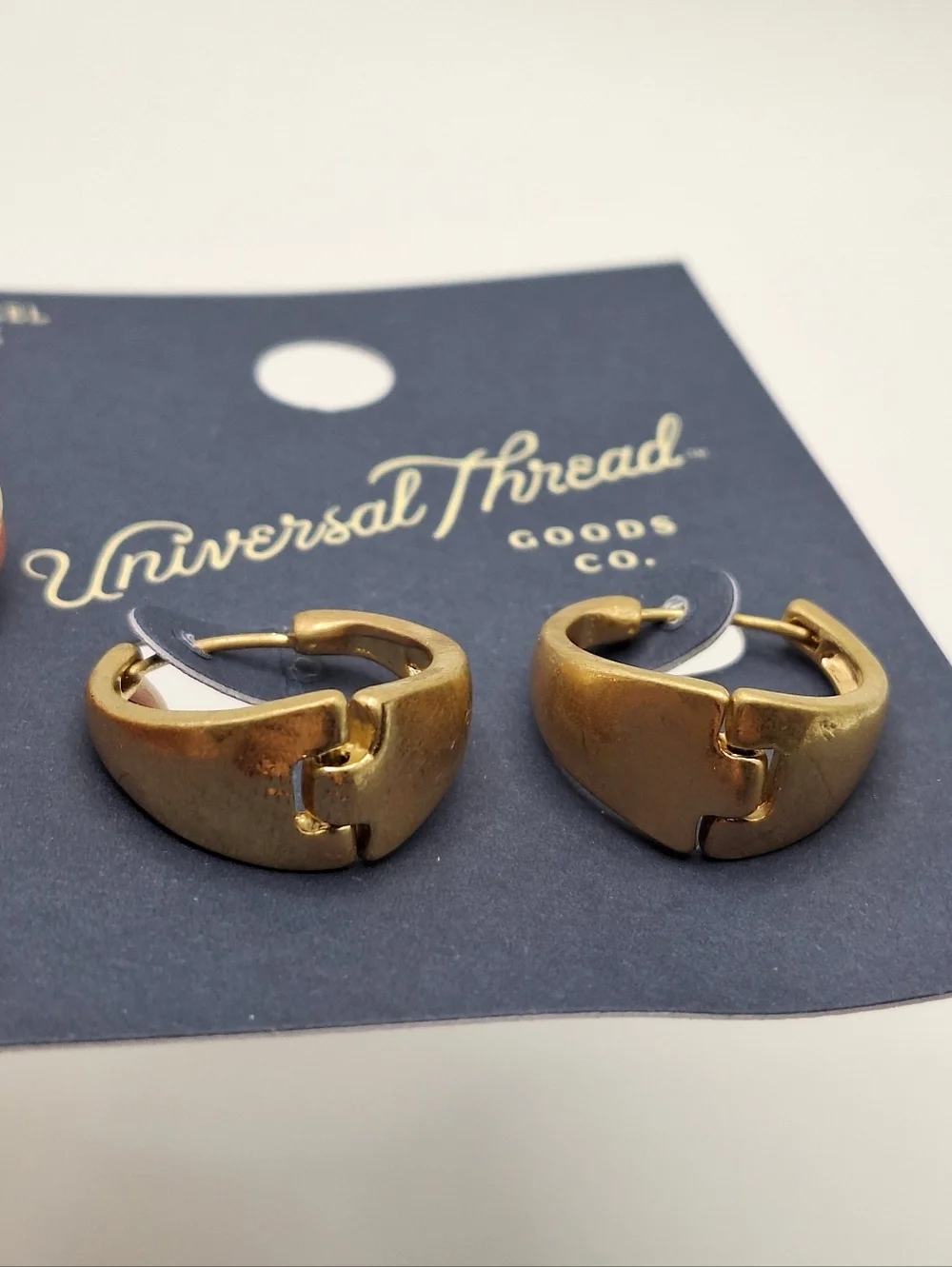 Universal Thread Gold Huggie Hoop Earrings | Chunky Matte Minimal Hoops